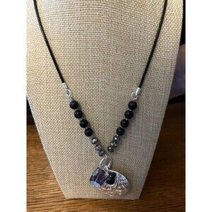 Proverbs 31:25 Necklace by C1945 long silver tone 34" +extender Christian verse